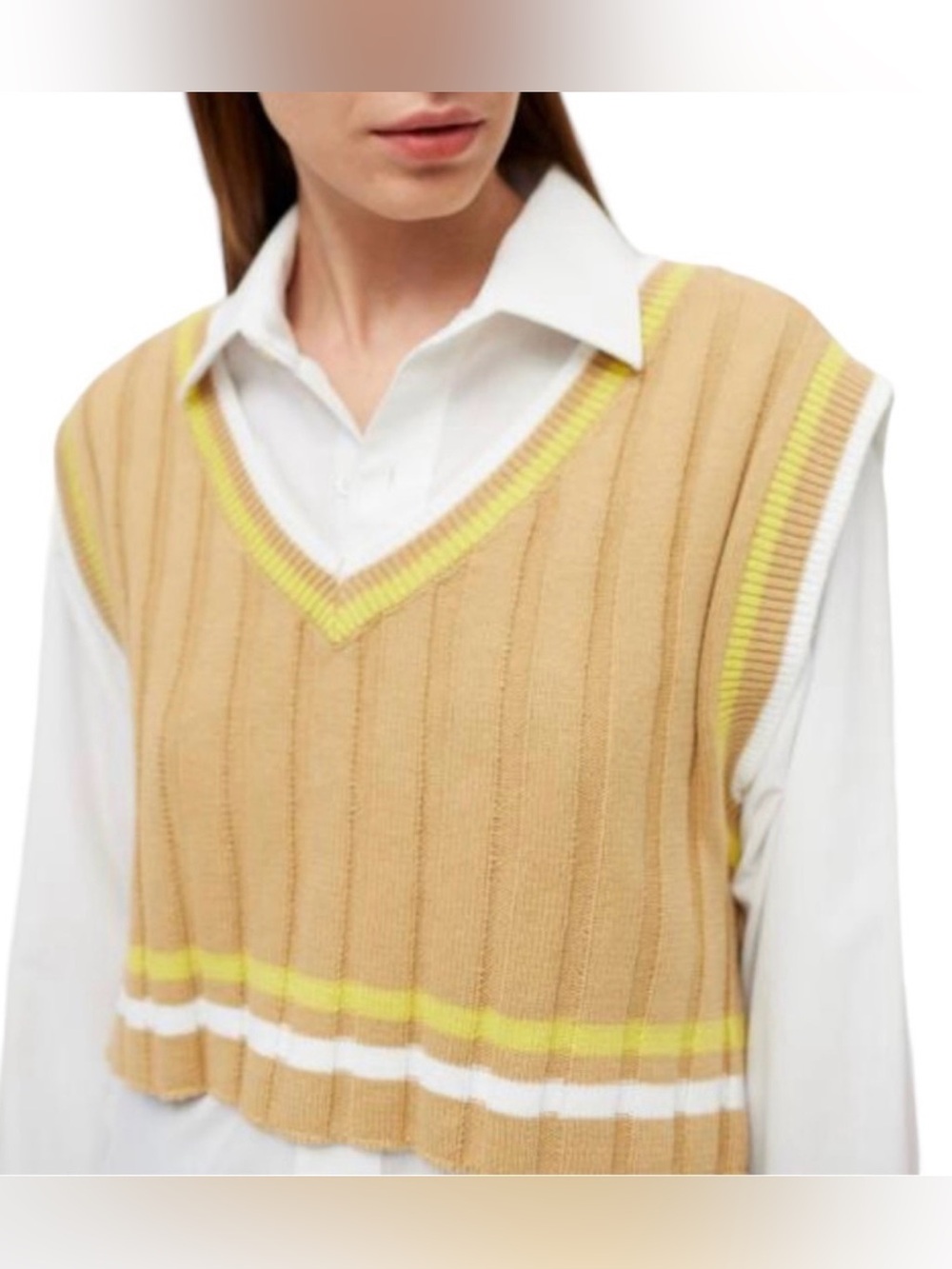 BDG rib knit cropped sweater vest